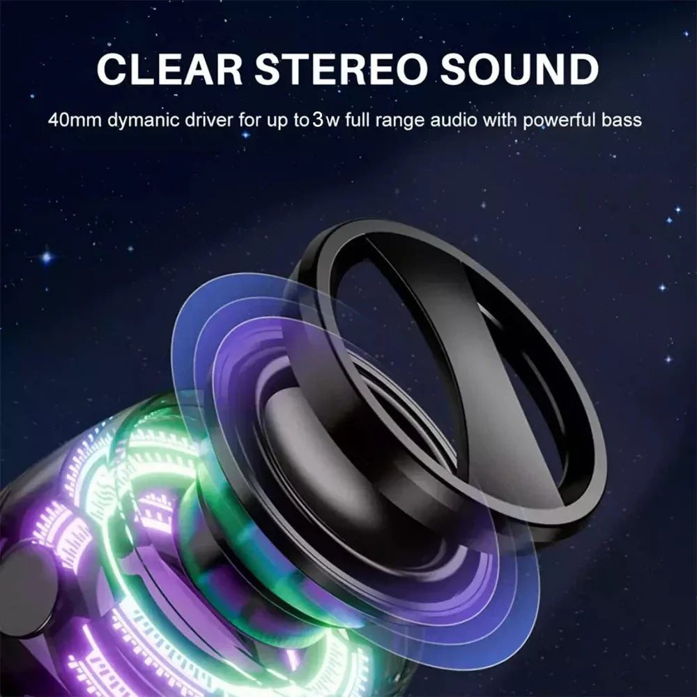 G200 Mini Bluetooth Speaker – RGB Light, Magnetic Mount, BT5.3, Wireless, 7H Playback, Phone Holder, Portable Sound Box