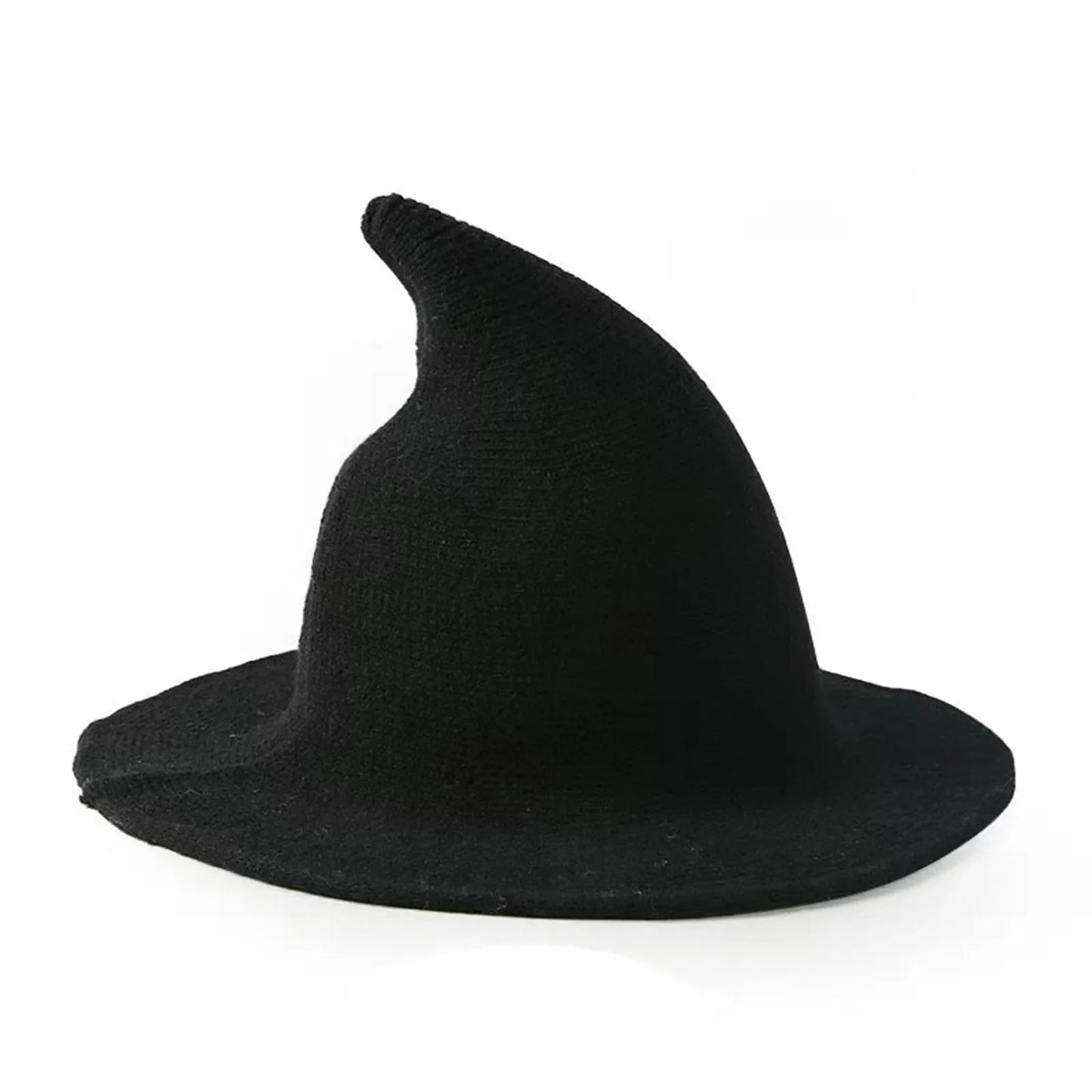 Foldable Women’s Witch Hat – Warm Crochet Pointed Winter Costume Hat for Halloween, Festivals & Cosplay Accessories