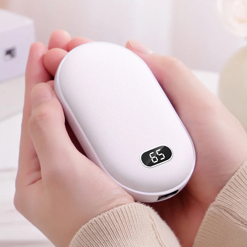 2-in-1 10000mAh Hand Warmer & Power Bank – Quick Heating, USB Rechargeable, Portable Winter Essential