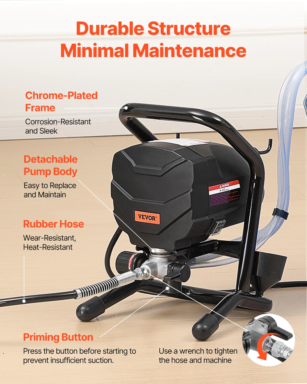 Electric High Pressure Airless Paint Sprayer - 650W Professional Painting Machine with Extension Rod and 3000PSI Output for Home and Industrial Use