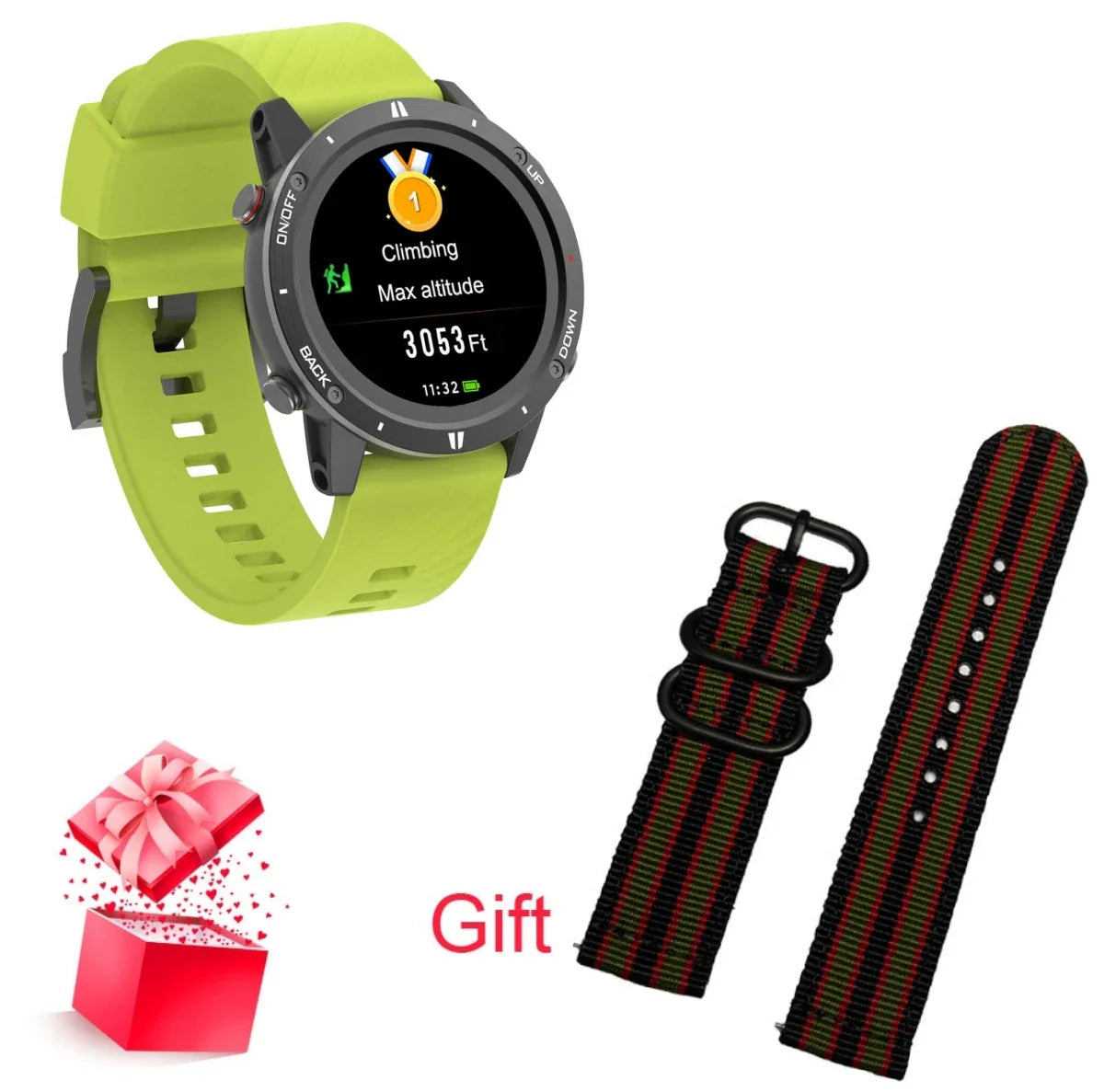 Digital Sports Smart Watch with GPS Compass Altimeter Barometer Pedometer