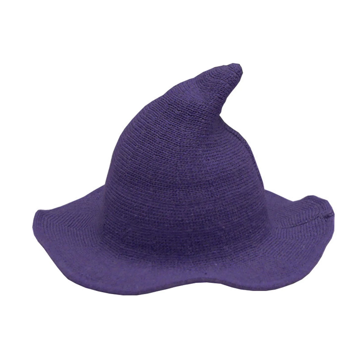 Foldable Women’s Witch Hat – Warm Crochet Pointed Winter Costume Hat for Halloween, Festivals & Cosplay Accessories