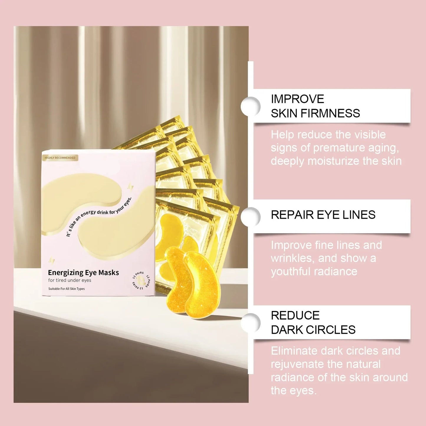 Crystal Eye Patches Anti Dark Circles Lifting Firming Eyes Bags Removal Fade Fine Lines Anti Wrinkle Aging Moisturizing Eye Mask