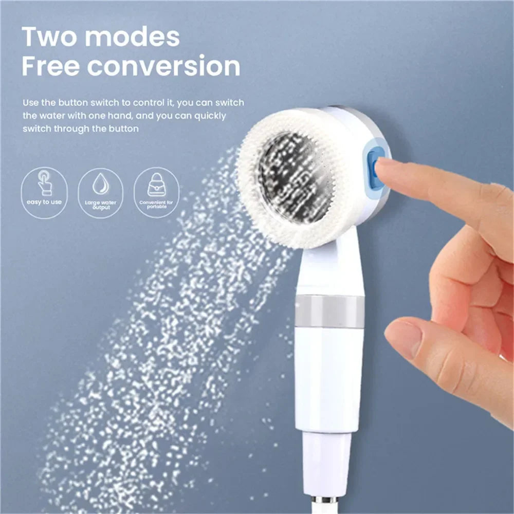 Portable Camping Shower Set – Electric Outdoor Hiking Shower with Rechargeable Battery, 2 Spray Modes, 2m Hose & Water Bag – Ideal for Travel, Car Washing, Pet Bathing & Camping Survival Gear