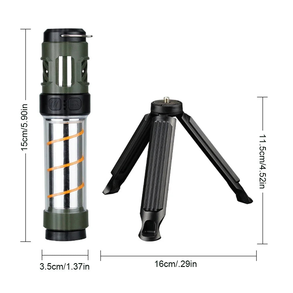 3-in-1 Mosquito Repeller Camping Light – Rechargeable Outdoor Lantern with Tripod & USB Charging
