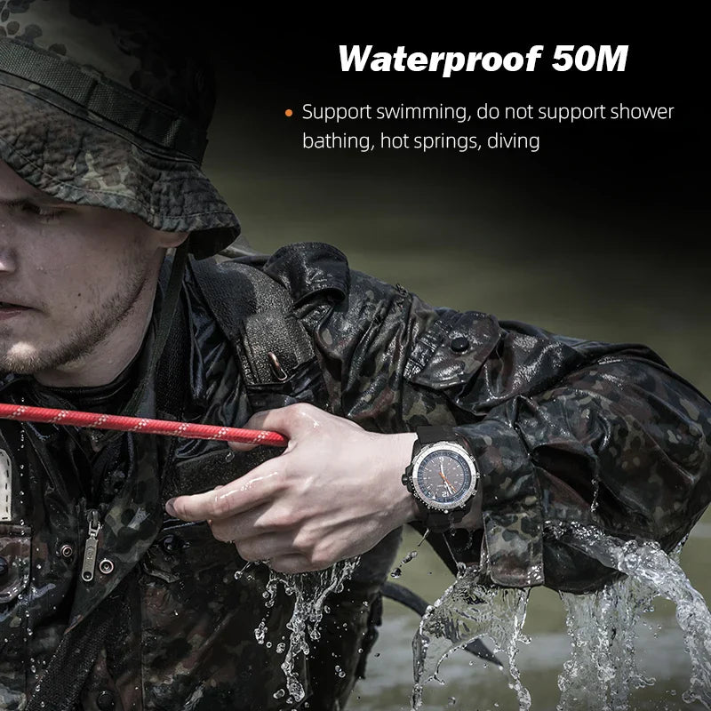 Waterproof Military Men's Sport Wristwatch NORTH EDGE EVOQUE 2 with Solar Power