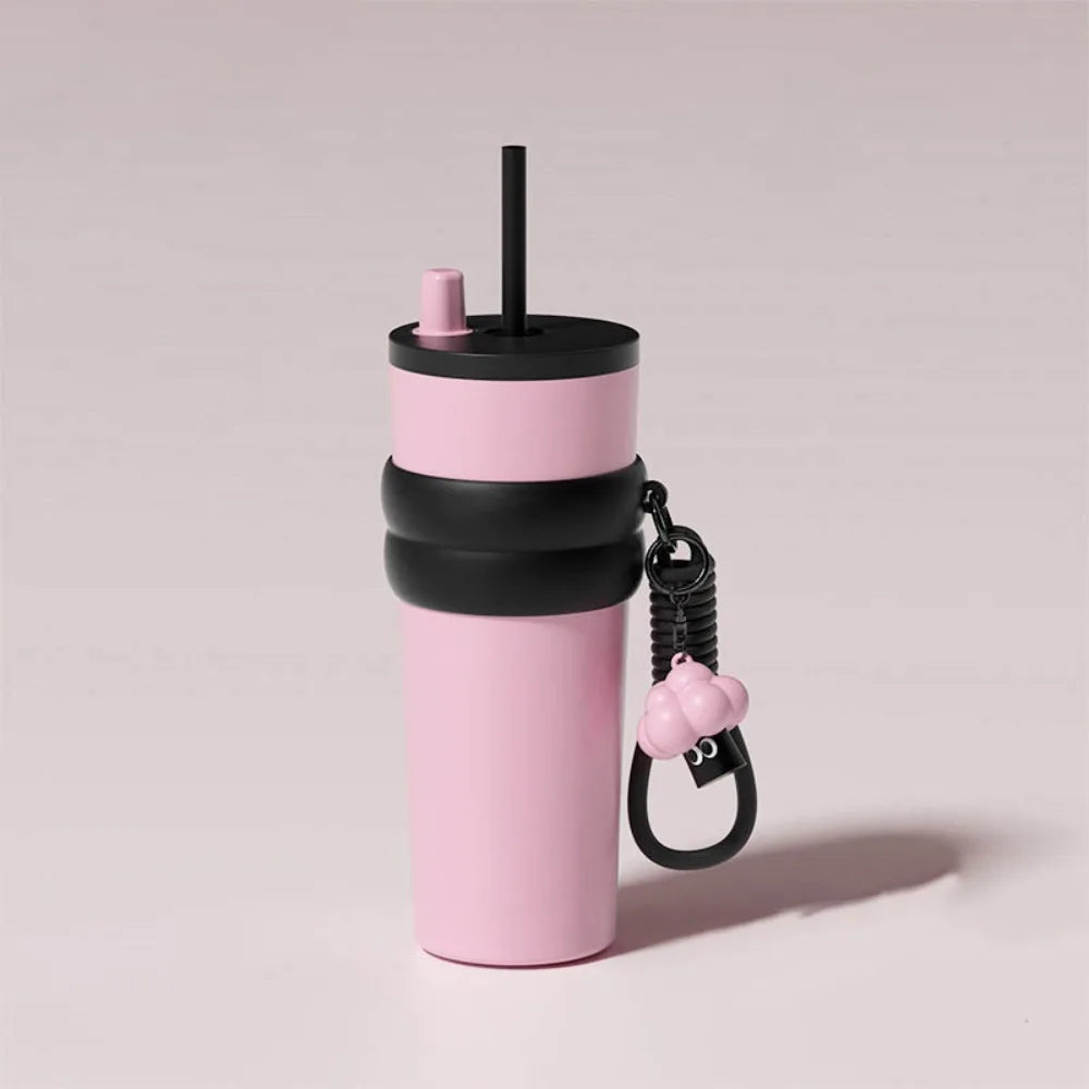 Durable 700ML Thermal Cup Bow 316 Stainless Steel Leak-proof Insulated Water Bottle Gift Vacuum Cup Boys and Girls