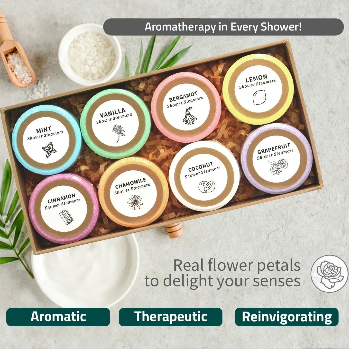 8pcs Natural Bath Bomb Set – Moisturizing Bubble Spa Balls for Relaxation, Skin Care & Aromatherapy