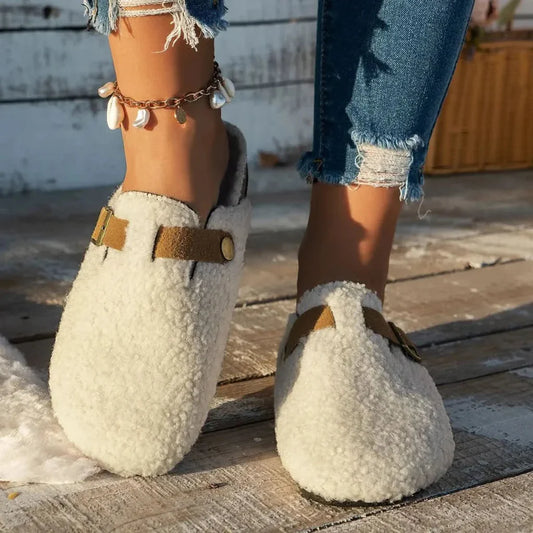 Slippers Cozy Slip On Mule Shoes Plush Lined Indoor Wear