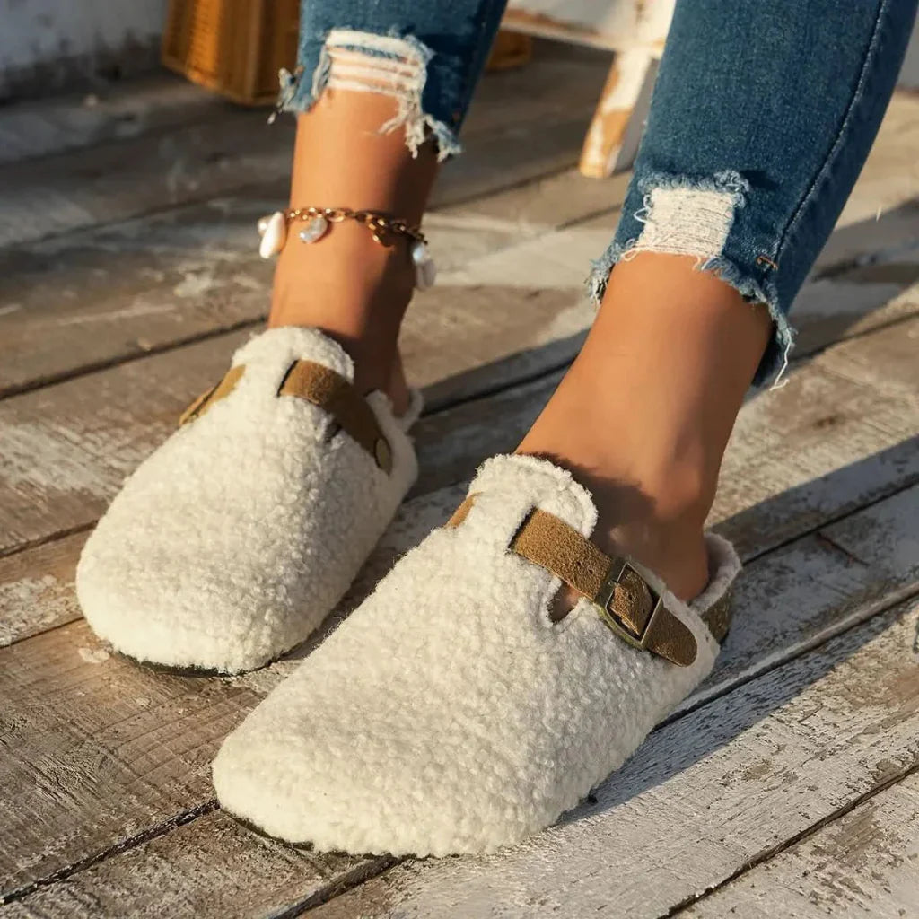 Slippers Cozy Slip On Mule Shoes Plush Lined Indoor Wear