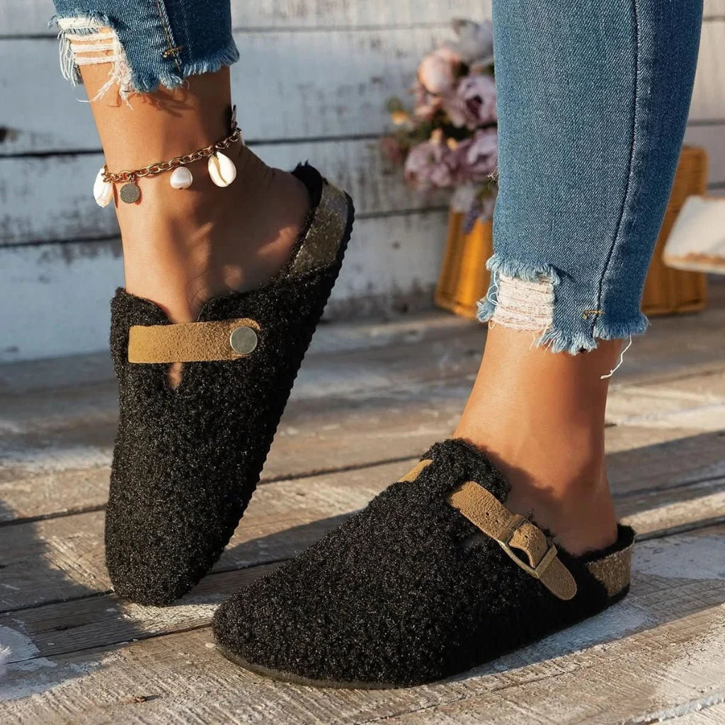Slippers Cozy Slip On Mule Shoes Plush Lined Indoor Wear