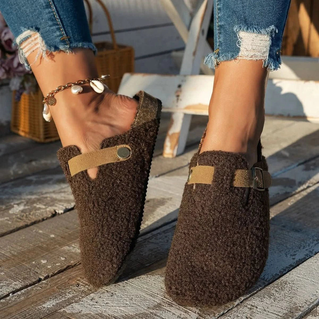 Slippers Cozy Slip On Mule Shoes Plush Lined Indoor Wear