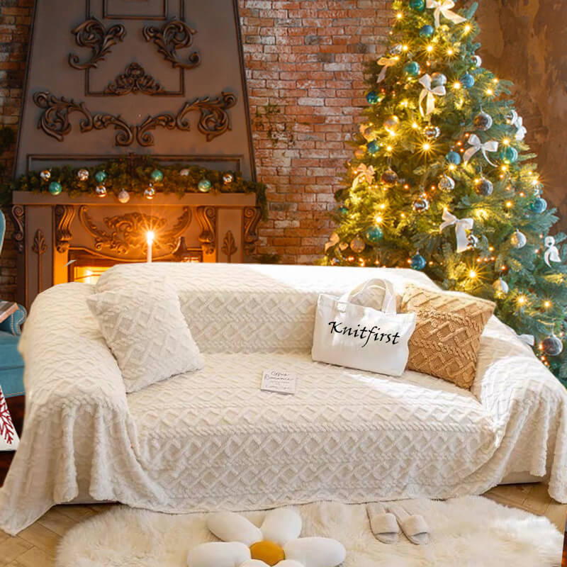 Soft Shaggy Sofa Covers , Throws Blankets Sofa Slipcovers for Pets