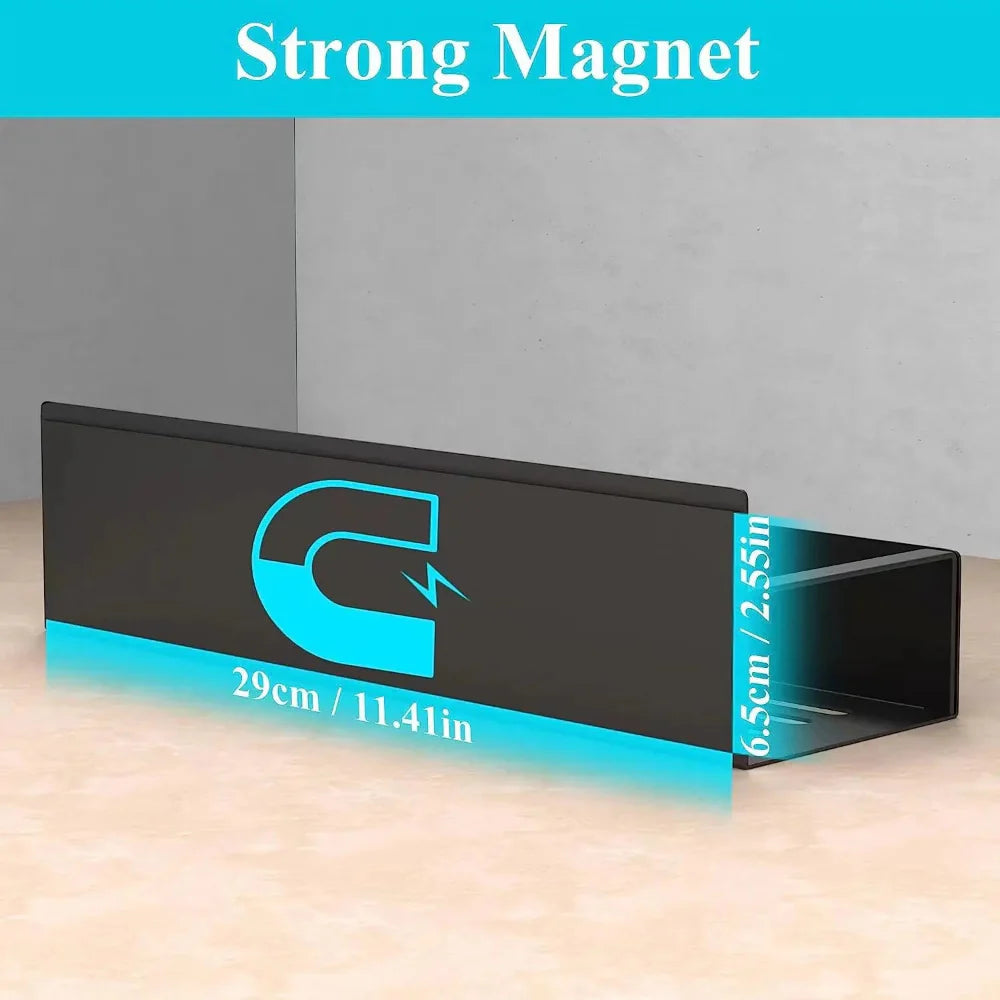 Spice Rack Magnetic Refrigerator Shelf Steel Organizer