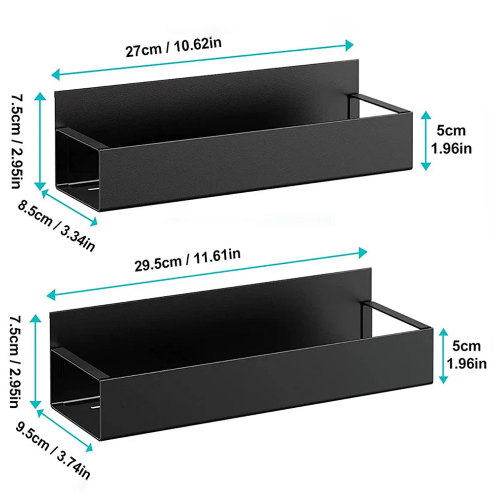 Spice Rack Magnetic Refrigerator Shelf Steel Organizer