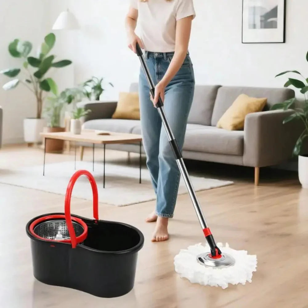 Spin Mop Bucket 360 Floor Cleaning System Wringer