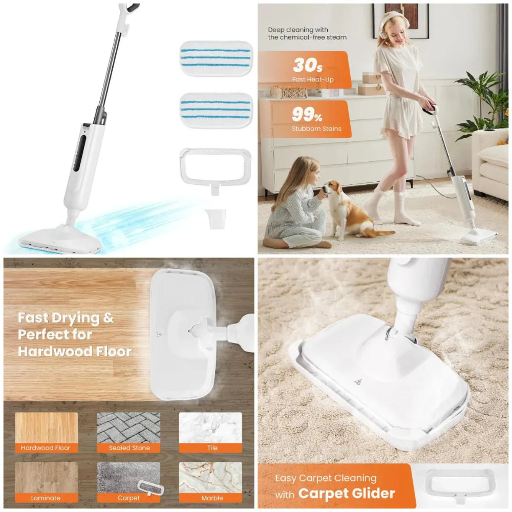 Steam Mop Floor Cleaner Electric Hardwood Tile Steamer