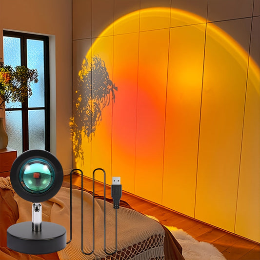 Sunset Lamp Gift Projection Light Rotating Ambient Desk Floor Decor