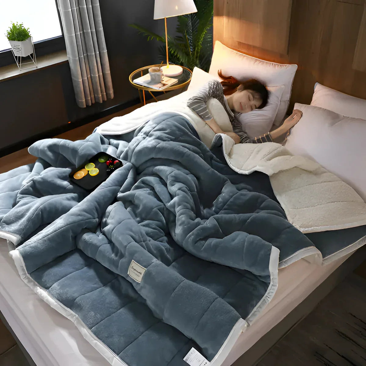 Sherpa Fleece Duvet Cover Weighted Blanket