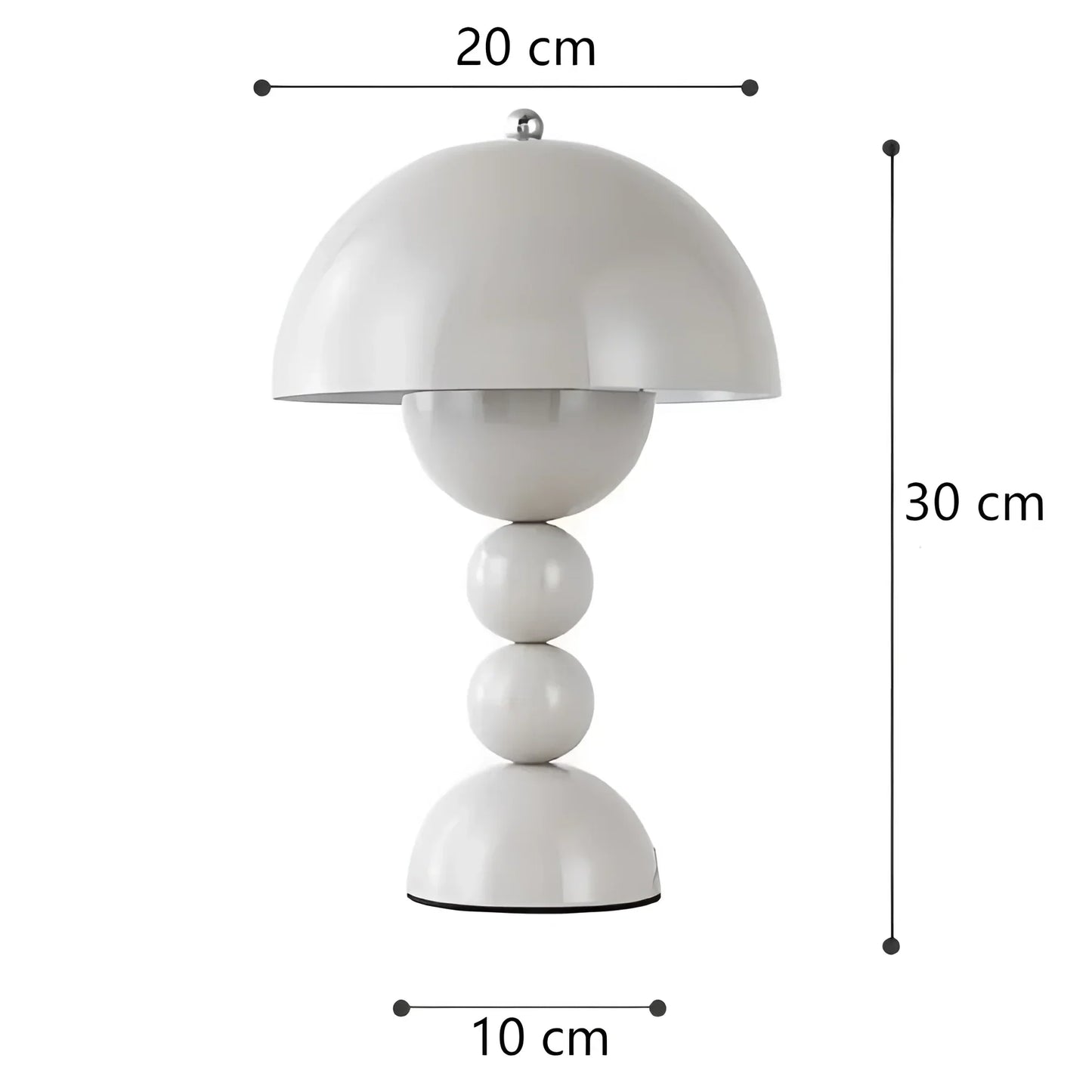 Vintage Mid-Century Mushroom Dome Lamp - Retro Table & Desk Light