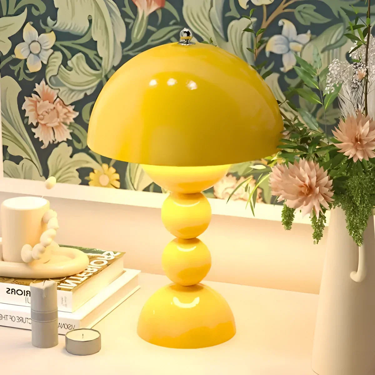 Vintage Mid-Century Mushroom Dome Lamp - Retro Table & Desk Light