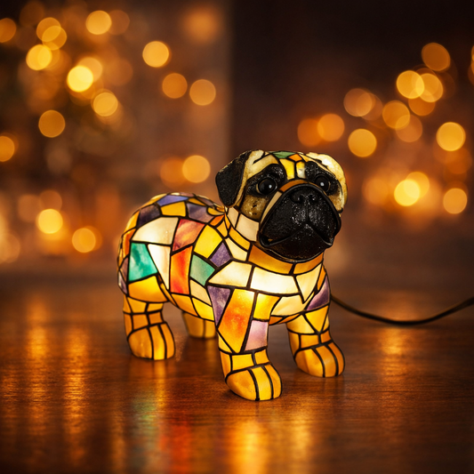 Table Lamp Decorative Dog Figurine Accent Light