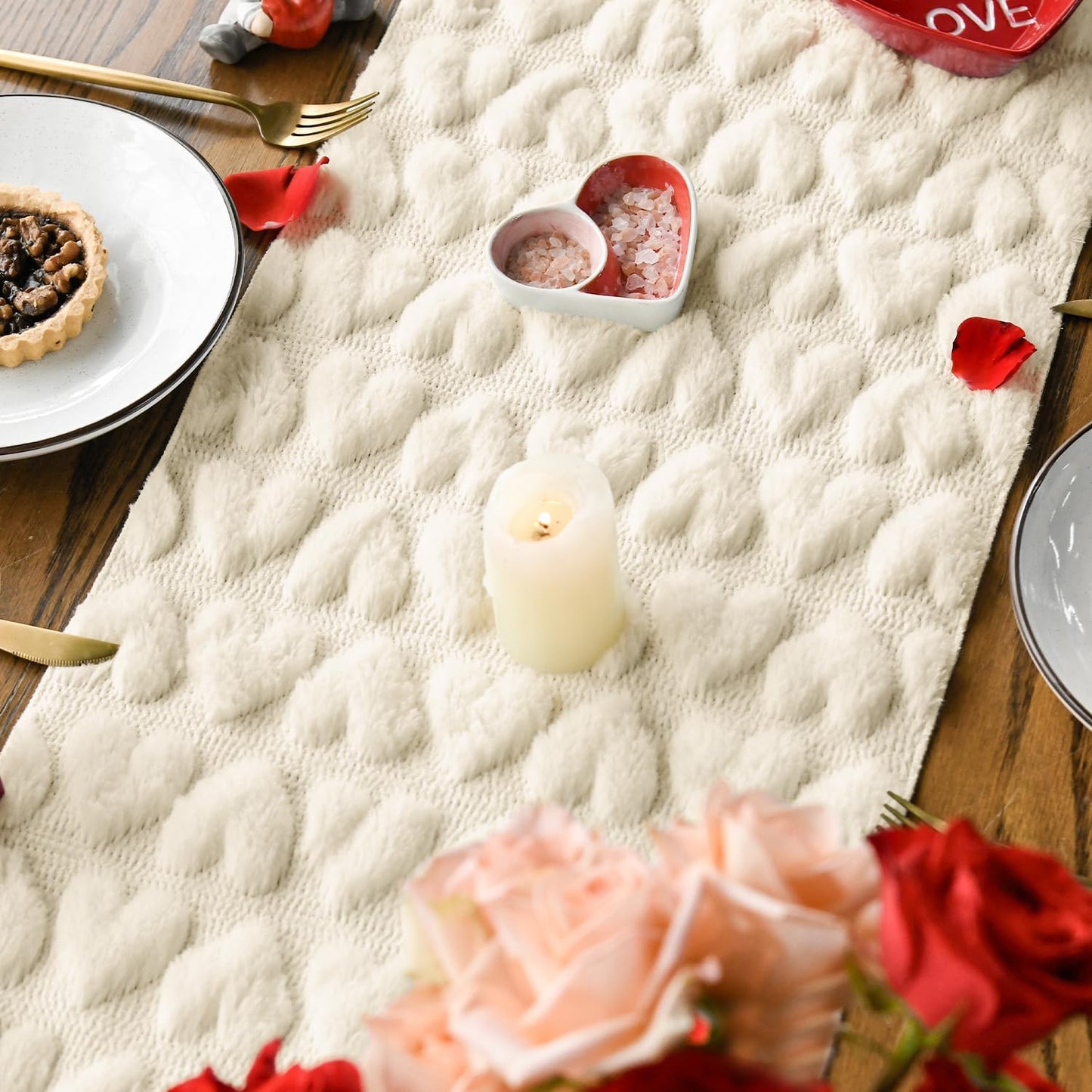 Table Runner Knit Textured Decorative Dining Table Cover