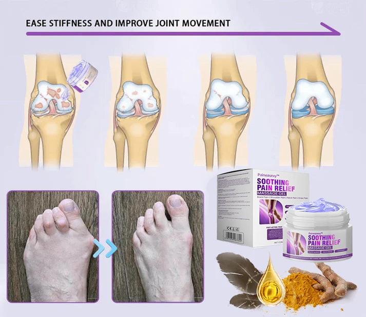 Paineasexy™ Turmeric & Emu Oil Arthritis Soothing Pain Relief Massage Gel 👨‍⚕️FDA Approved