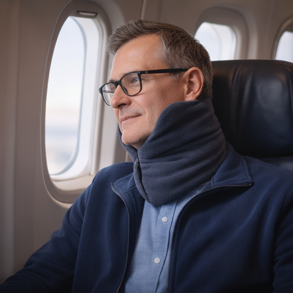 Travel Pillow Wrap Around Neck Support Upright Rest