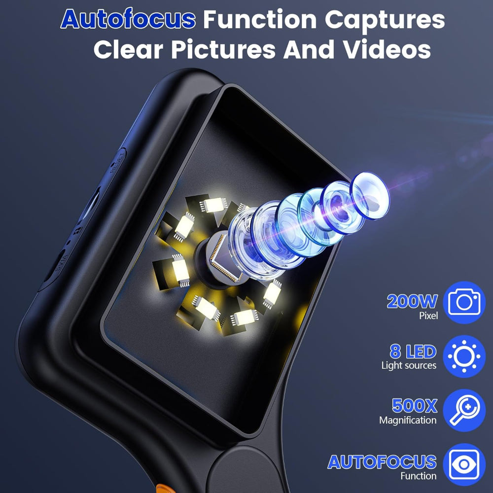 USB Camera Digital Microscope Handheld 500X IPS Screen