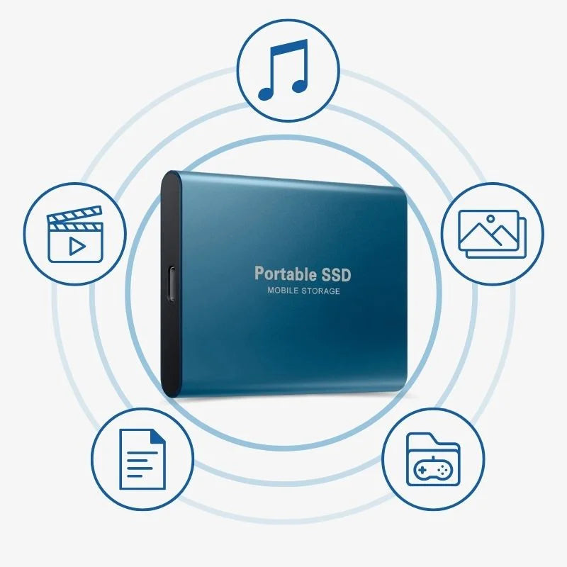 External SSD Drive Aluminum Portable Storage