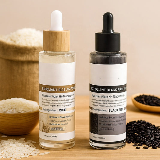 Korean Skincare Rice Ampoule – Niacinamide + Rice Extract for Pore Minimizing, Brightening & Anti-Aging