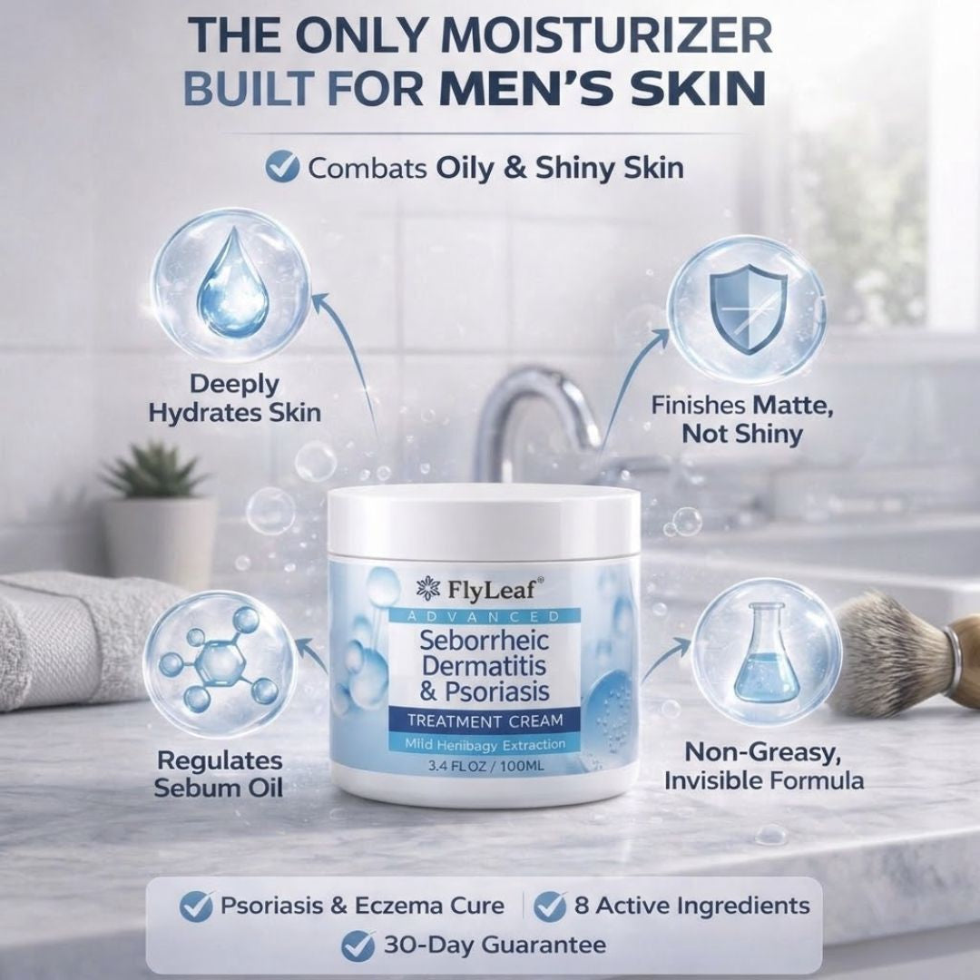 Soothing Scalp and Beard Irritation Relief Cream - Steroid-Free Skin Treatment for Redness and Flaking - Dermatology-Inspired Care for Men