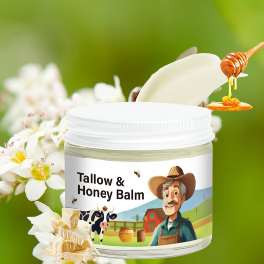 Tallow Honey Balm – Eco-Friendly Moisturizer with Grass-Fed Tallow & Organic Honey
