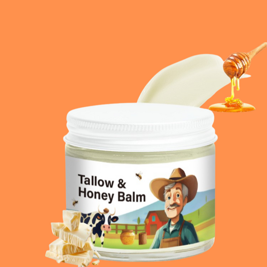 Tallow Honey Balm – Natural Moisturizer with Grass-Fed Tallow & Organic Honey for Dry Skin