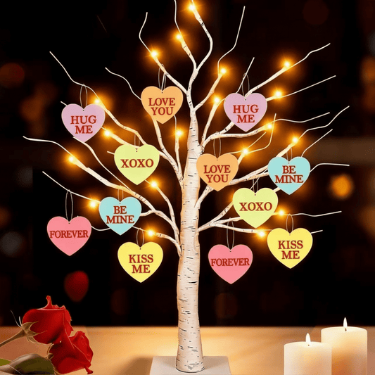 Table Lamp Valentines Tree Light Timer Table Decor