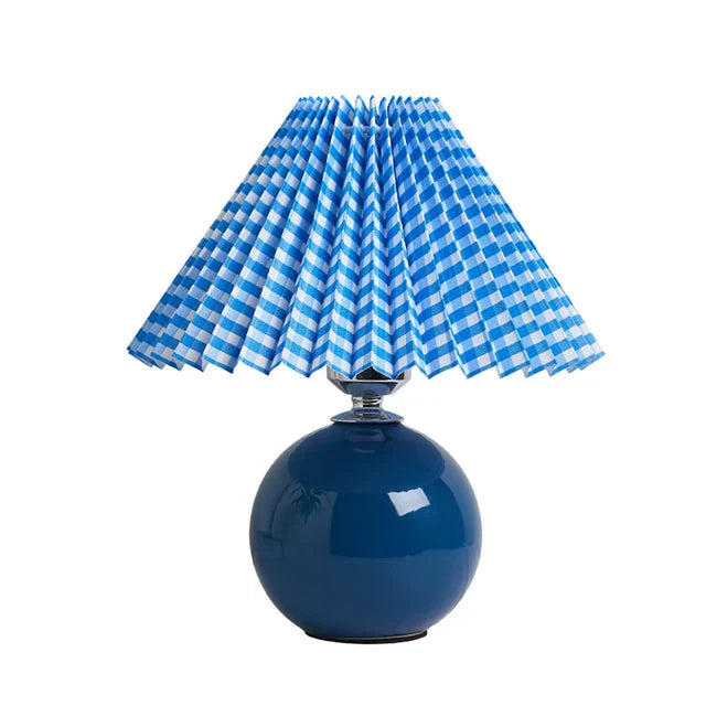 Luminous Heritage: Vintage Table Lamp with Pleated Shade – Elegant Antique Retro Nightstand Lighting Solutions
