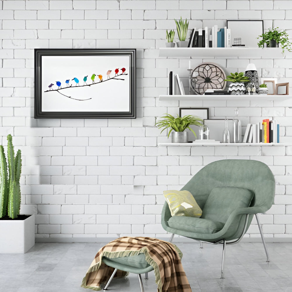 Wall Art Bird Branch Indoor Home Display