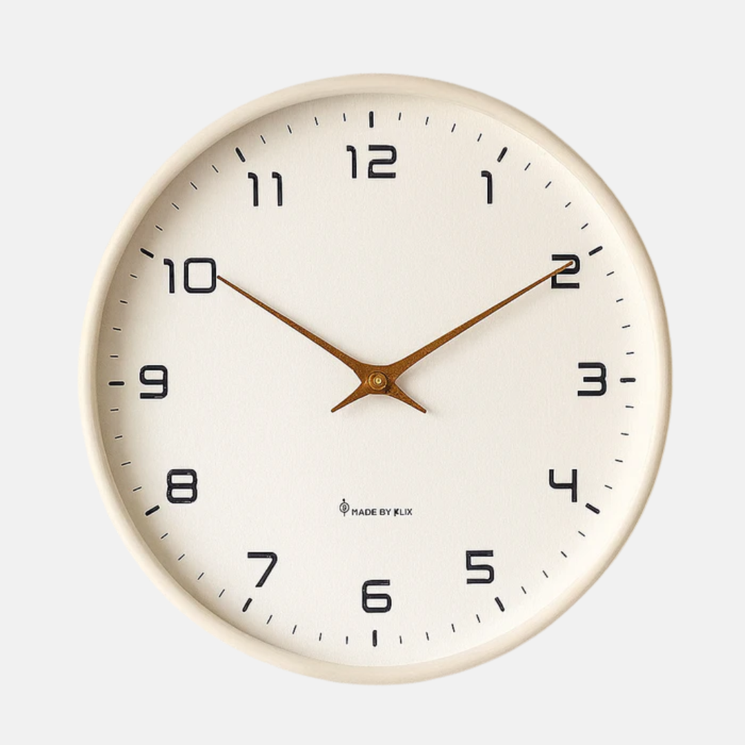 Wall Clock Scandinavian Minimal Wooden Round Home Decor