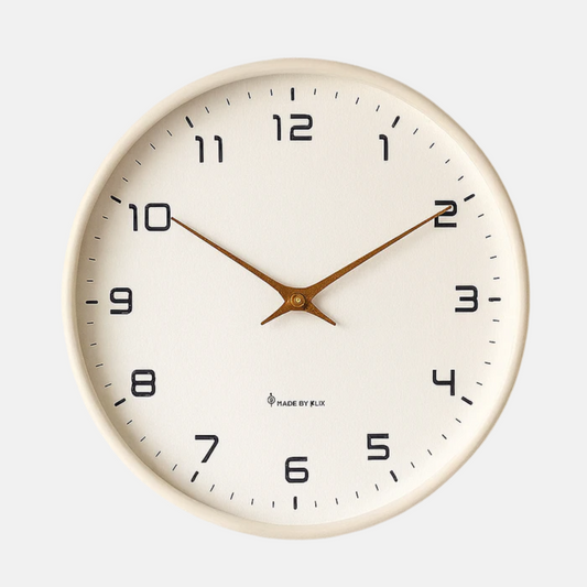 Wall Clock Scandinavian Minimal Wooden Round Home Decor