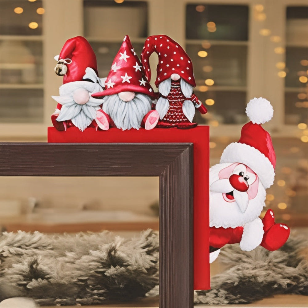 Wall Decor Christmas Santa’s Reindeer Door Frame Holiday Accent