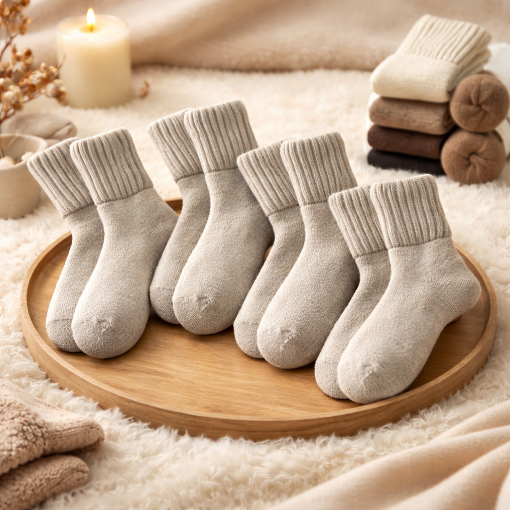 Winter Socks Stretch Fit Crew Socks Lightweight Everyday Wear