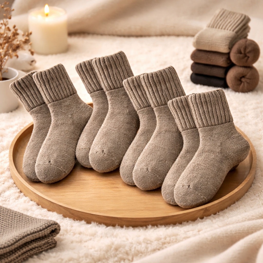 Winter Socks Stretch Fit Crew Socks Lightweight Everyday Wear