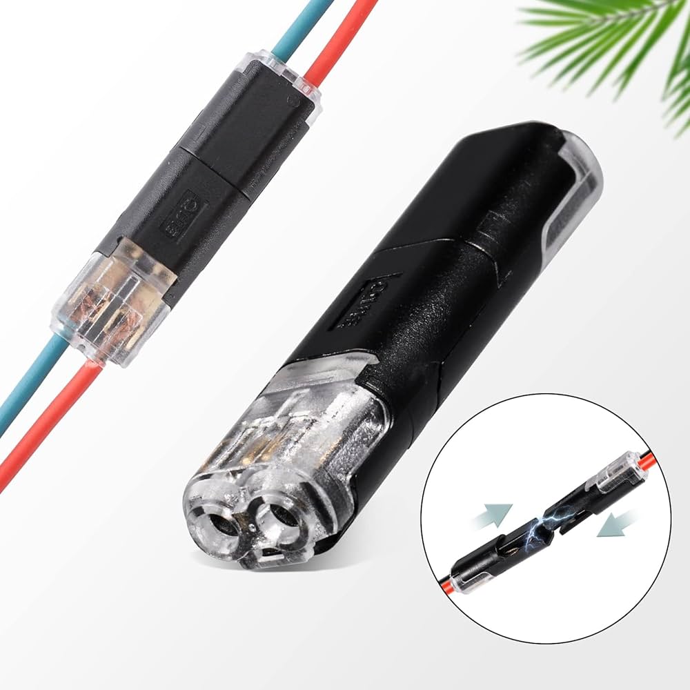Wire Connectors Push 2 Pin LED Double Wire Plug