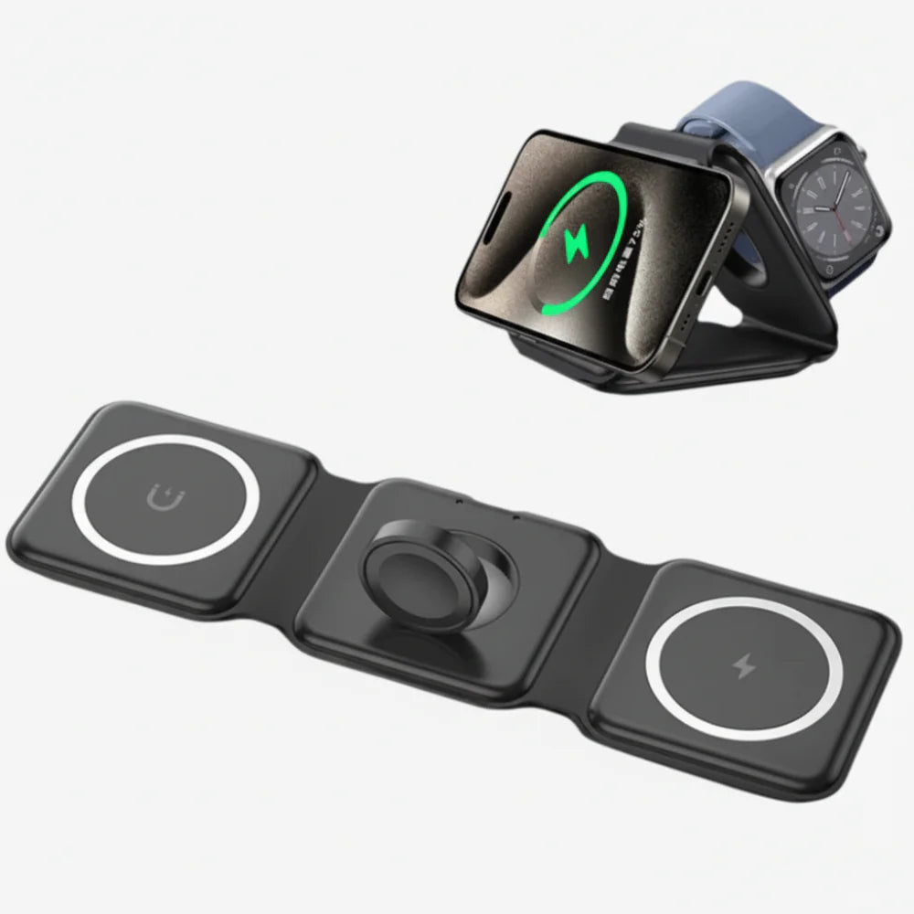 Wireless Charger Magnetic Foldable Charging Station Stand