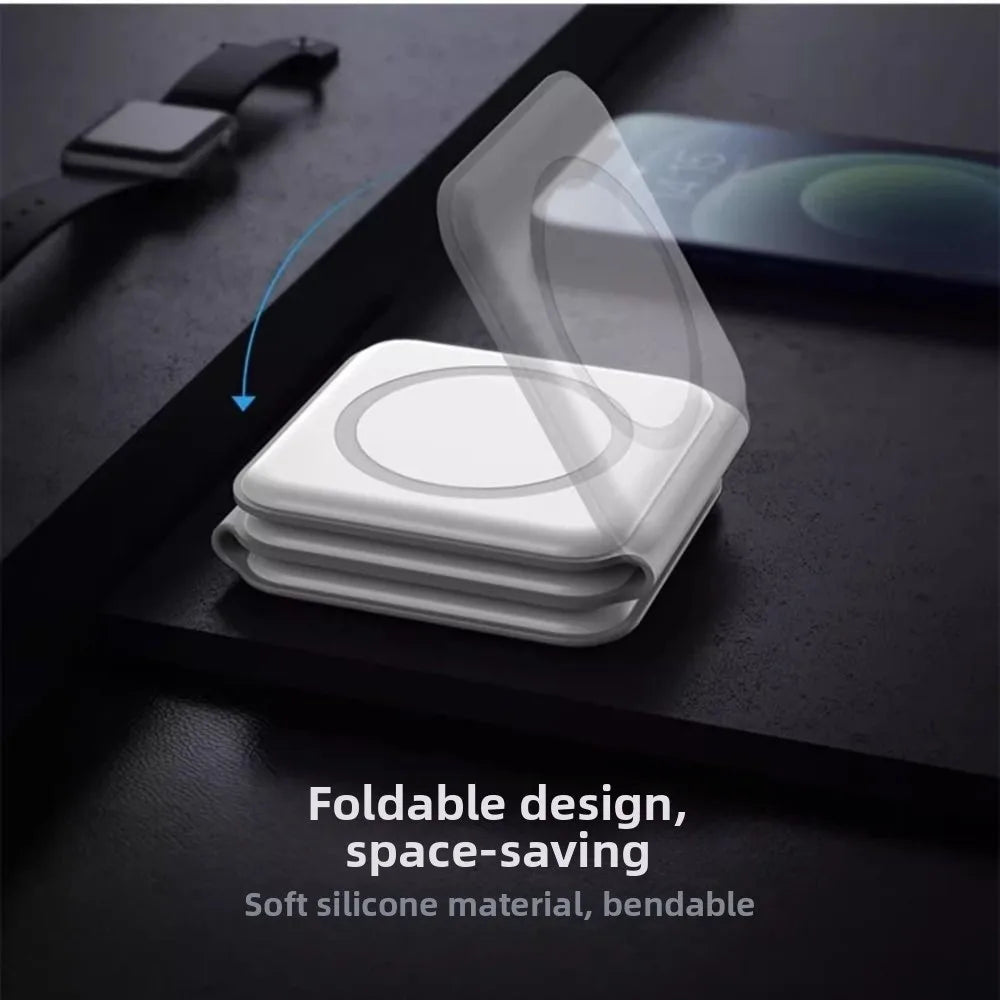 Wireless Charger Magnetic Foldable Charging Station Stand