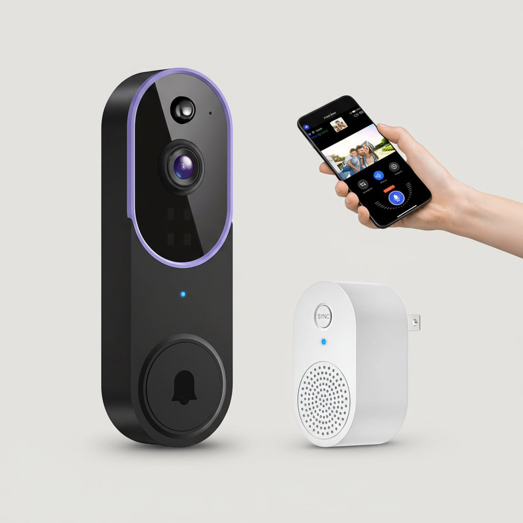 Wireless Doorbell Camera Smart Video AI Night Vision