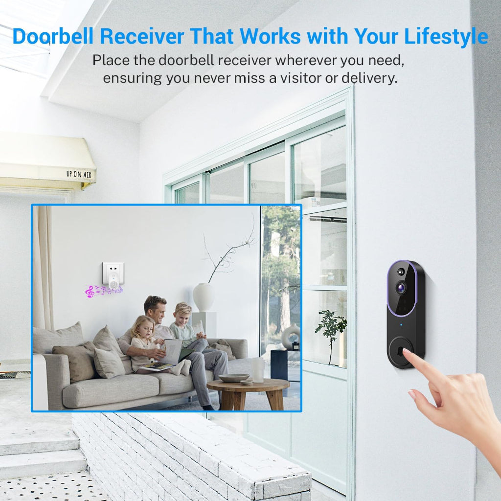 Wireless Doorbell Camera Smart Video AI Night Vision
