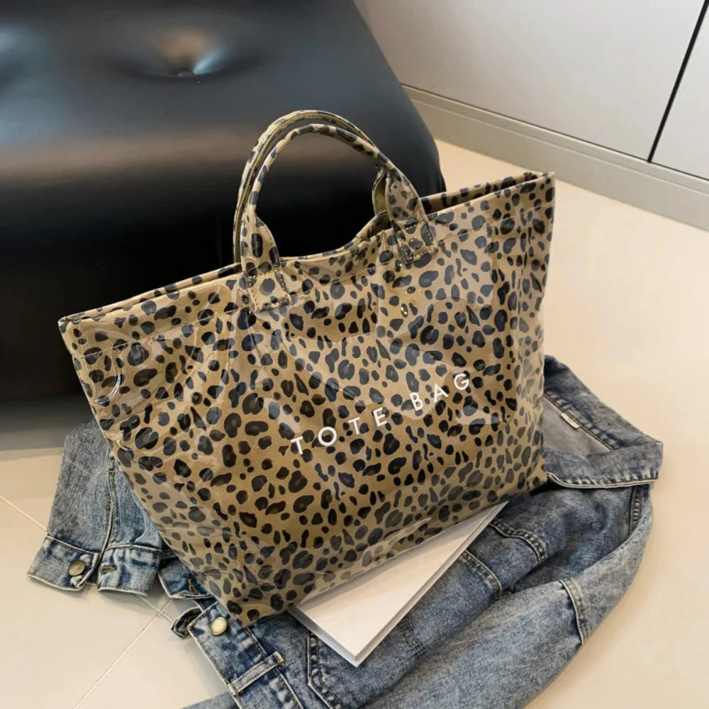 Women's Large Tote Bag - Metallic Oversized Reusable Handbag