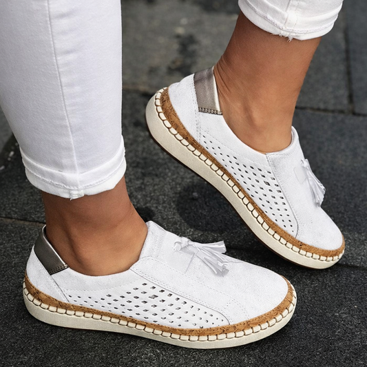 Women's Slip On Walking Sneakers Casual Tassel Loafers